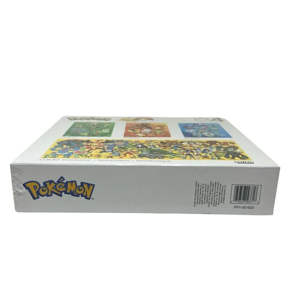 Pokémon 4 Puzzle Set Charizard Squirtle 300 500 Piece Panoramic Buffalo Games